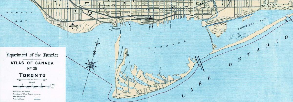 Mapa ng Toronto Harbour 1906