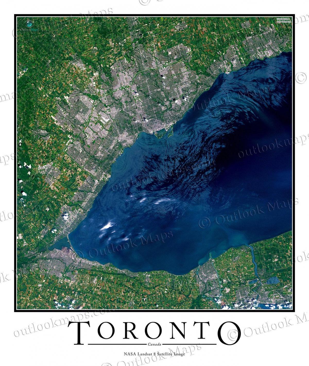 Mapa ng Toronto lake Ontario satellite