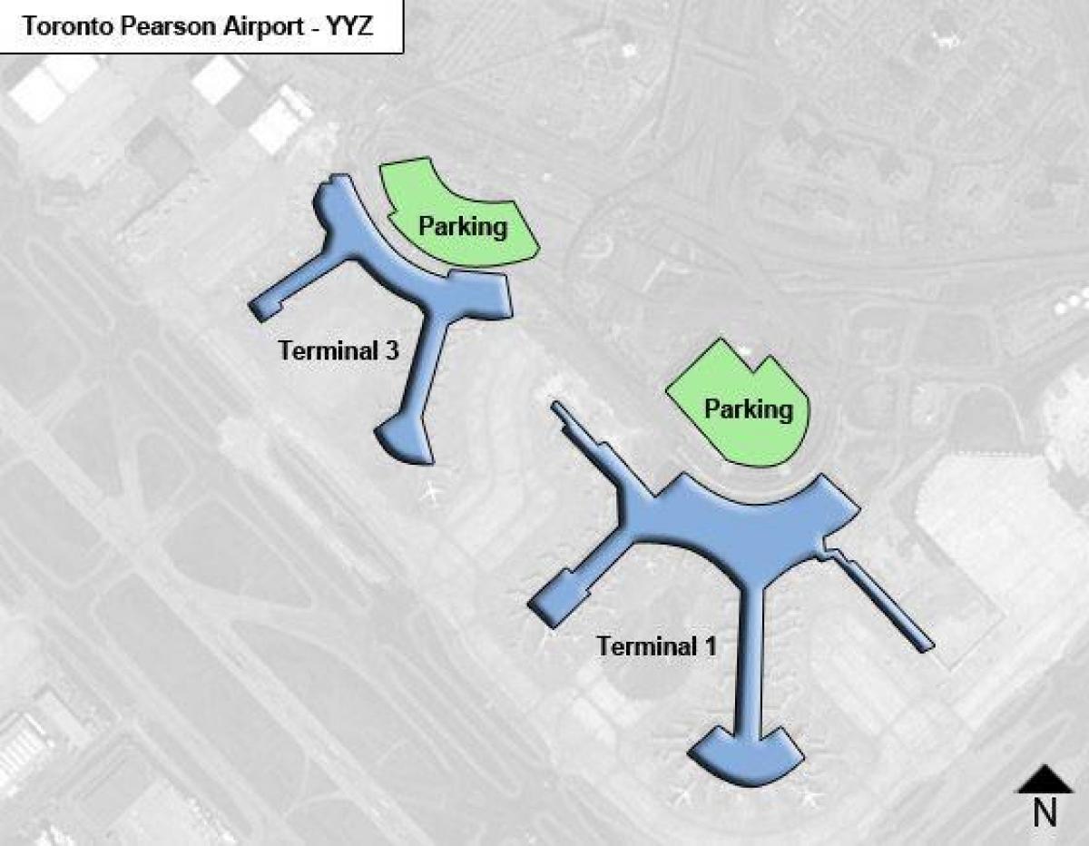 Mapa ng Toronto Pearson airport sa Canada