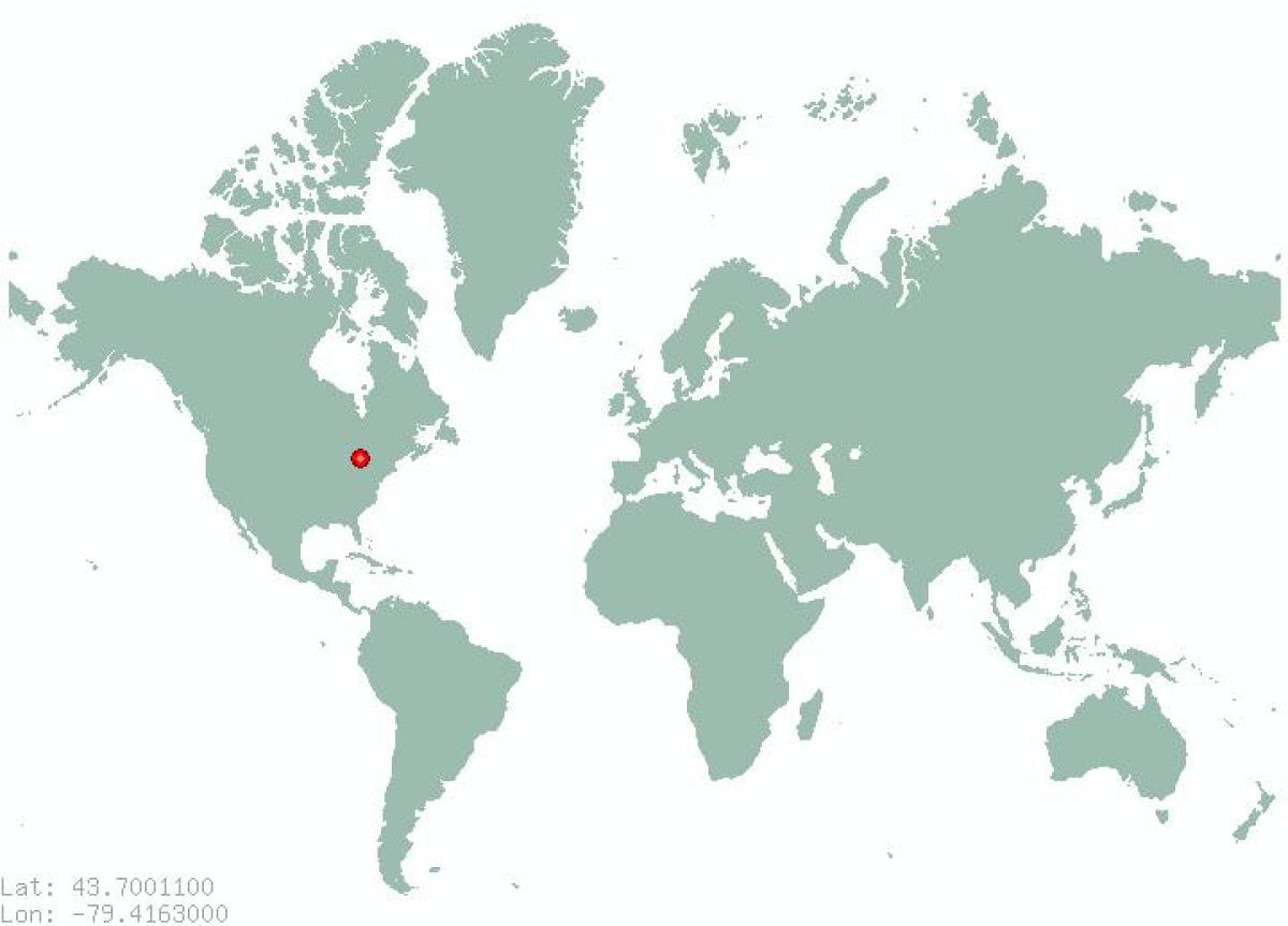 Mapa ng Toronto sa mundo