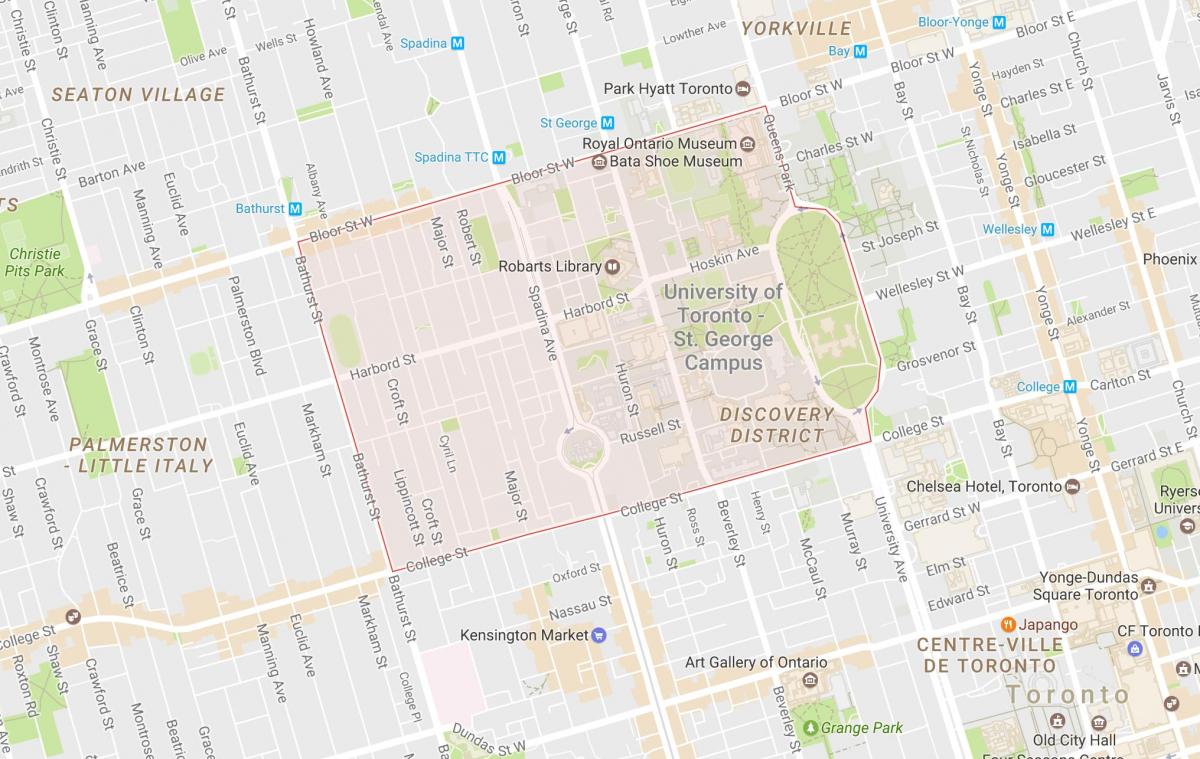 Mapa ng University sa Toronto