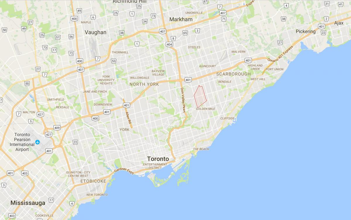 Mapa ng Wexford distrito Toronto