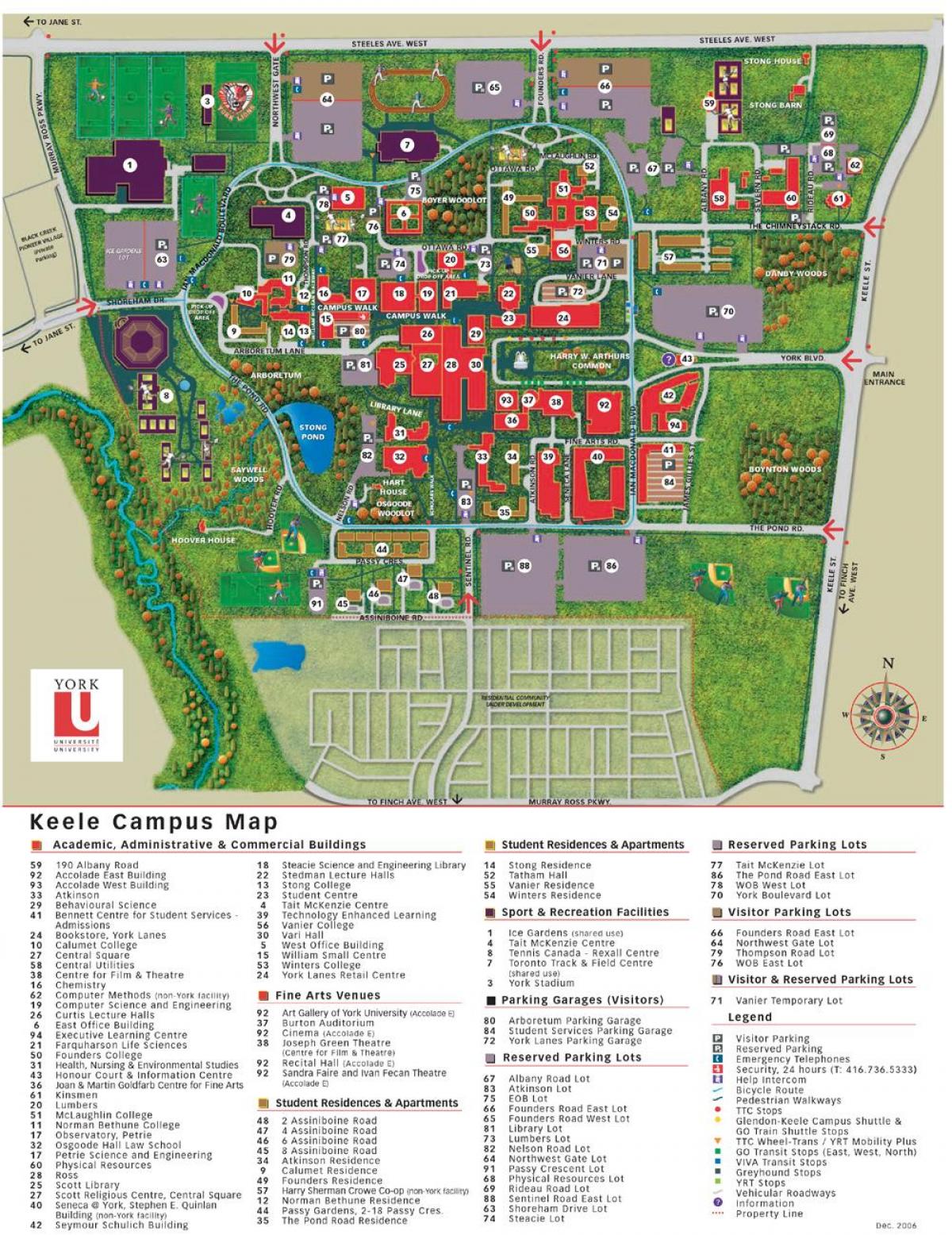 Mapa ng York university campus keele