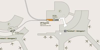 Mapa ng airport Pearson istasyon ng tren