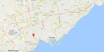 Mapa ng Kingsway distrito Toronto