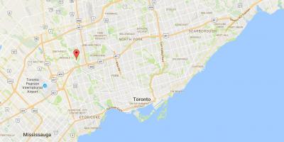 Mapa ng Elms distrito Toronto