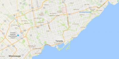 Mapa ng Peanut distrito Toronto