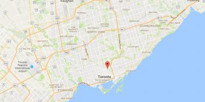 Mapa ng St. James Town distrito Toronto