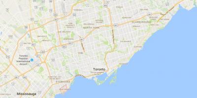 Mapa ng mga Bagong Toronto district ng Toronto