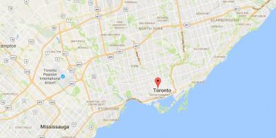 Mapa ng Baldwin Village distrito Toronto
