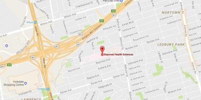 Mapa ng Baycrest Health Sciences Toronto