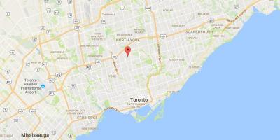 Mapa ng Bedford Park distrito Toronto
