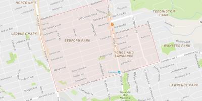 Mapa ng Bedford Park kapitbahayan Toronto