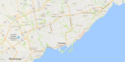 Mapa ng Birch Talampas distrito Toronto
