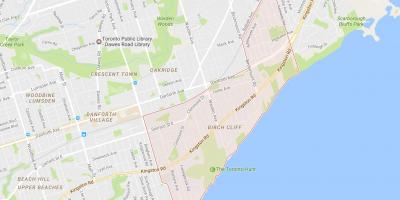 Mapa ng Birch Talampas kapitbahayan Toronto