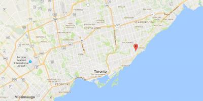 Mapa ng Birch Talampas Taas distrito Toronto