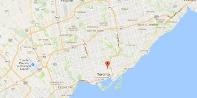 Mapa ng Cabbagetown distrito Toronto