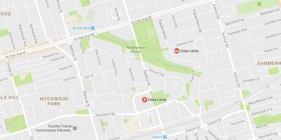 Mapa ng Casa Loma kapitbahayan Toronto