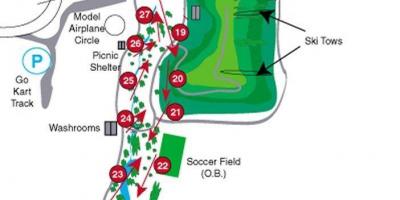 Mapa ng Centennial Park golf courses Toronto