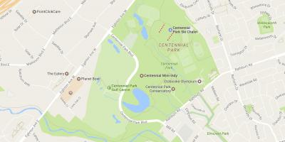 Mapa ng Centennial Park kapitbahayan Toronto