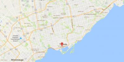 Mapa ng CityPlace distrito Toronto