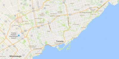 Mapa ng Clairville distrito Toronto