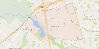 Mapa ng Clairville kapitbahayan Toronto