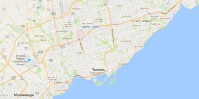 Mapa ng Clanton Park distrito Toronto