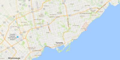 Mapa ng Cliffcrest distrito Toronto