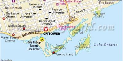 Mapa ng CN tower sa Toronto