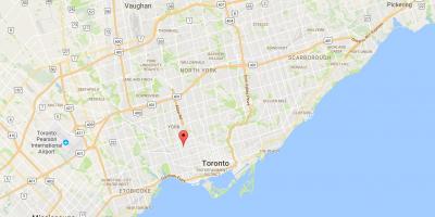 Mapa ng Davenport distrito Toronto