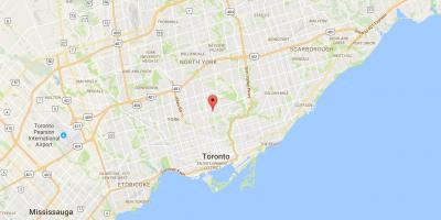 Mapa ng Davisville Village distrito Toronto