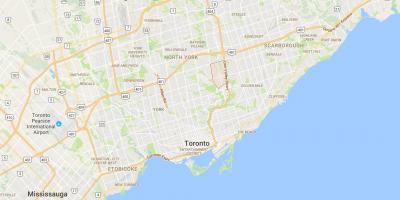 Mapa ng Don Mills distrito Toronto