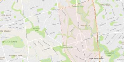 Mapa ng Don Mills kapitbahayan Toronto