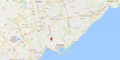 Mapa ng Dovercourt Park distrito Toronto