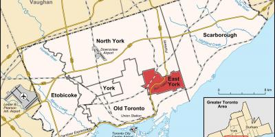 Mapa ng East York Toronto