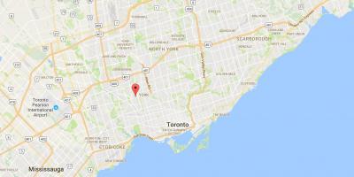 Mapa ng Eglinton West district ng Toronto