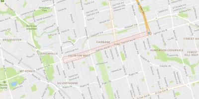 Mapa ng Eglinton West kapitbahayan Toronto