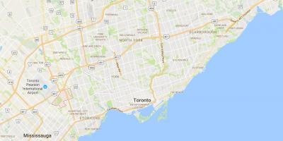 Mapa ng Eringate distrito Toronto