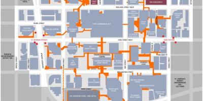 Mapa ng financial district ng Toronto