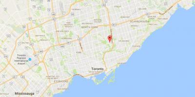 Mapa ng Flemingdon Park distrito Toronto