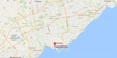 Mapa ng Fort York distrito Toronto