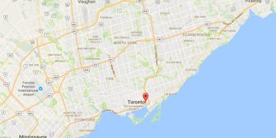 Mapa ng Distrito gawaan ng alak distrito Toronto