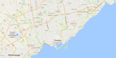Mapa ng Golden Mile distrito Toronto