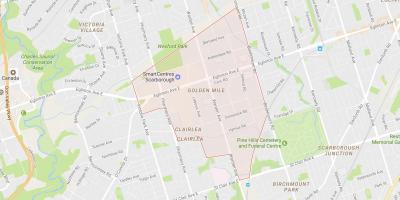Mapa ng Golden Mile kapitbahayan Toronto