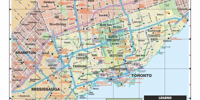 Mapa ng greater Toronto area