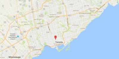 Mapa ng Harbord Village distrito Toronto
