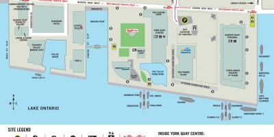 Mapa ng Harbourfront Centre sa Toronto
