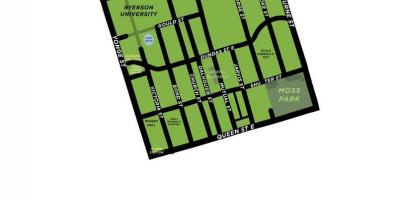 Mapa ng Hardin Distrito pangkalahatang-ideya Toronto