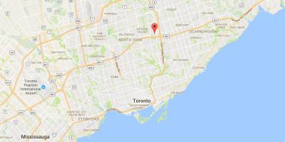 Mapa ng Henry Farm distrito Toronto